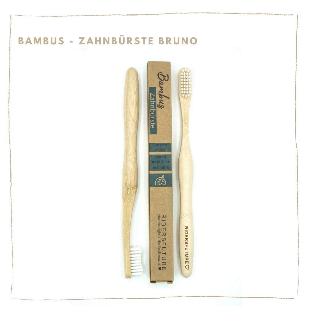Bambus-Zahnbrste Bruno | RIDERSFUTURE  R I D E R S F U T U R E -  Nachhaltigkeit, die Spa macht.